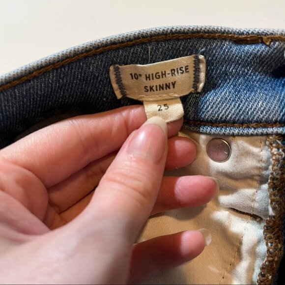 Madewell High Rise Skinny Jeans in size 25 – Light Wash, Pre-owned Timeless Fit - Picture 7 of 9